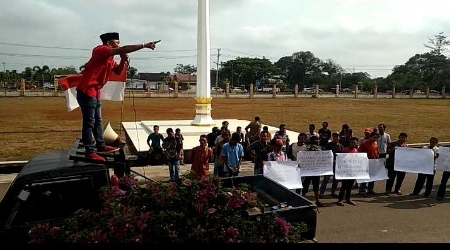 Bupati Musi Rawas Didemo Skurity Ganggu Tugas Jurnalis