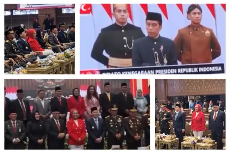 Sidang Paripurna HUT RI ke 79 DPRD Sumsel Dengarkan Pidato Kenegaraan Presiden Jokowi