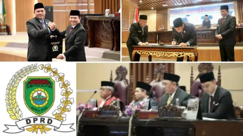 Andie, Raden, Nopi dan Ilyas Pimpinan DPRD Sumsel Periode 2024-2029