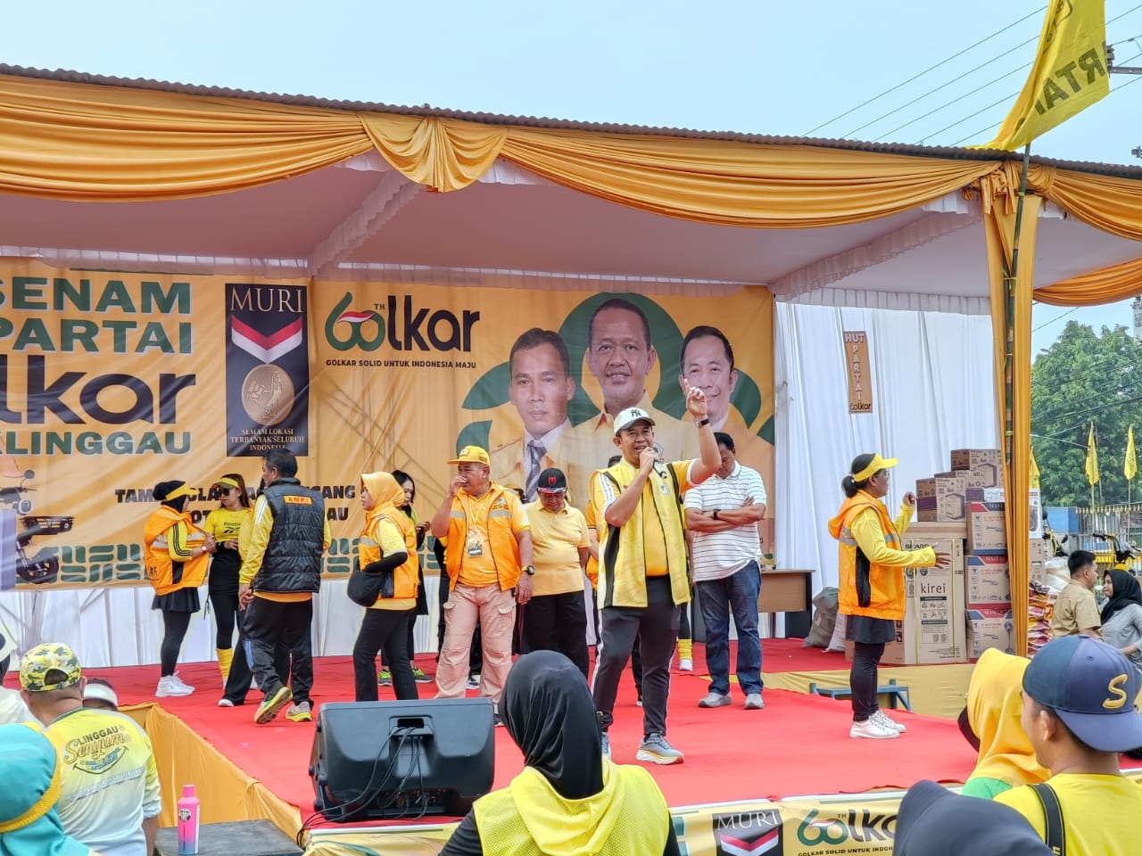 Partai Golkar Kota Lubuk Linggau Berkontribusi dalam Pemecahan Rekor MURI Senam Sehat HUT ke-60